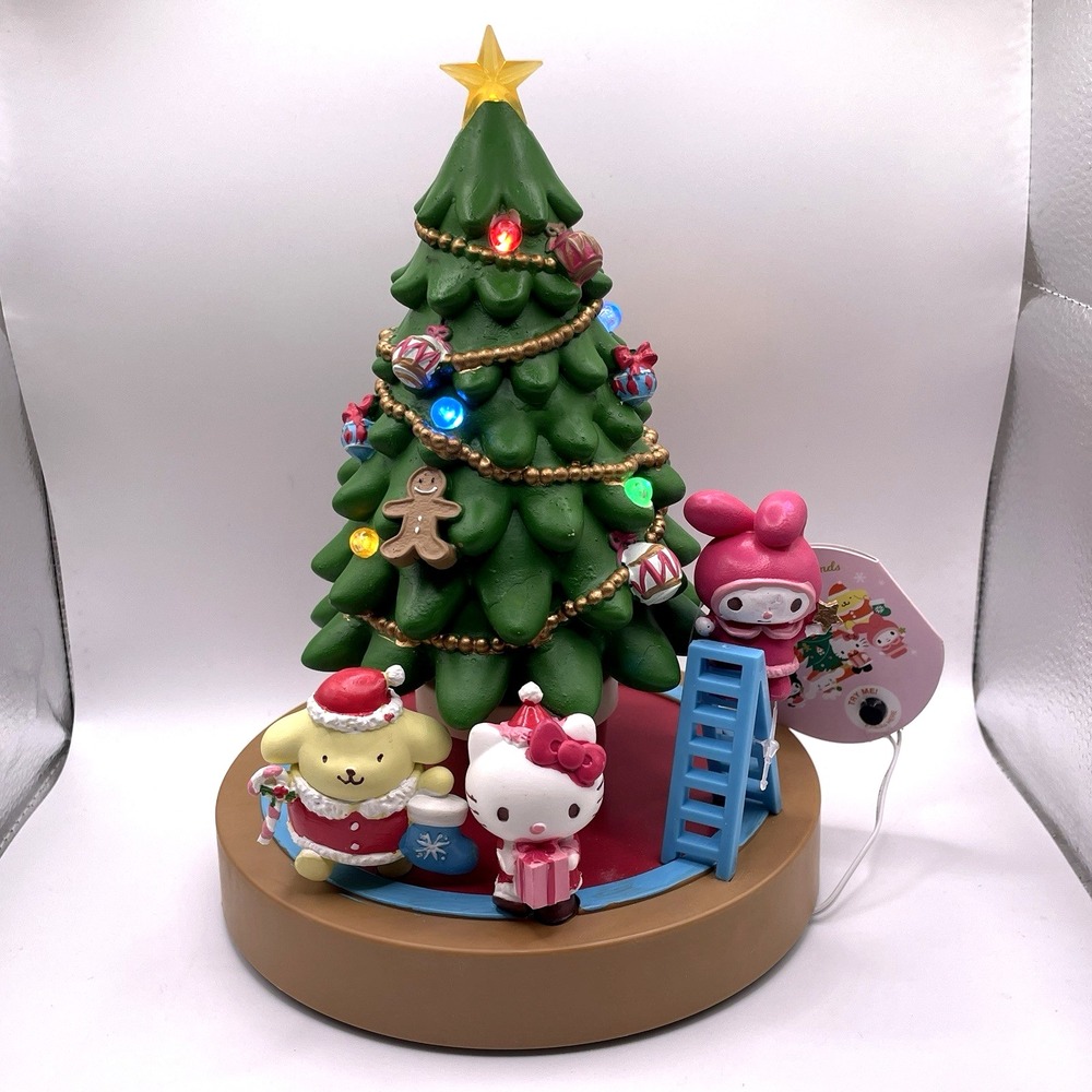 Sanrio Hello Kitty My Melody Pompompurin Light Up Christmas Tree Resin‎ NEW 2025